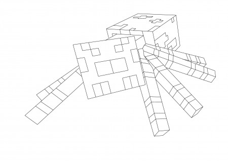 Minecraft Spider coloring pages