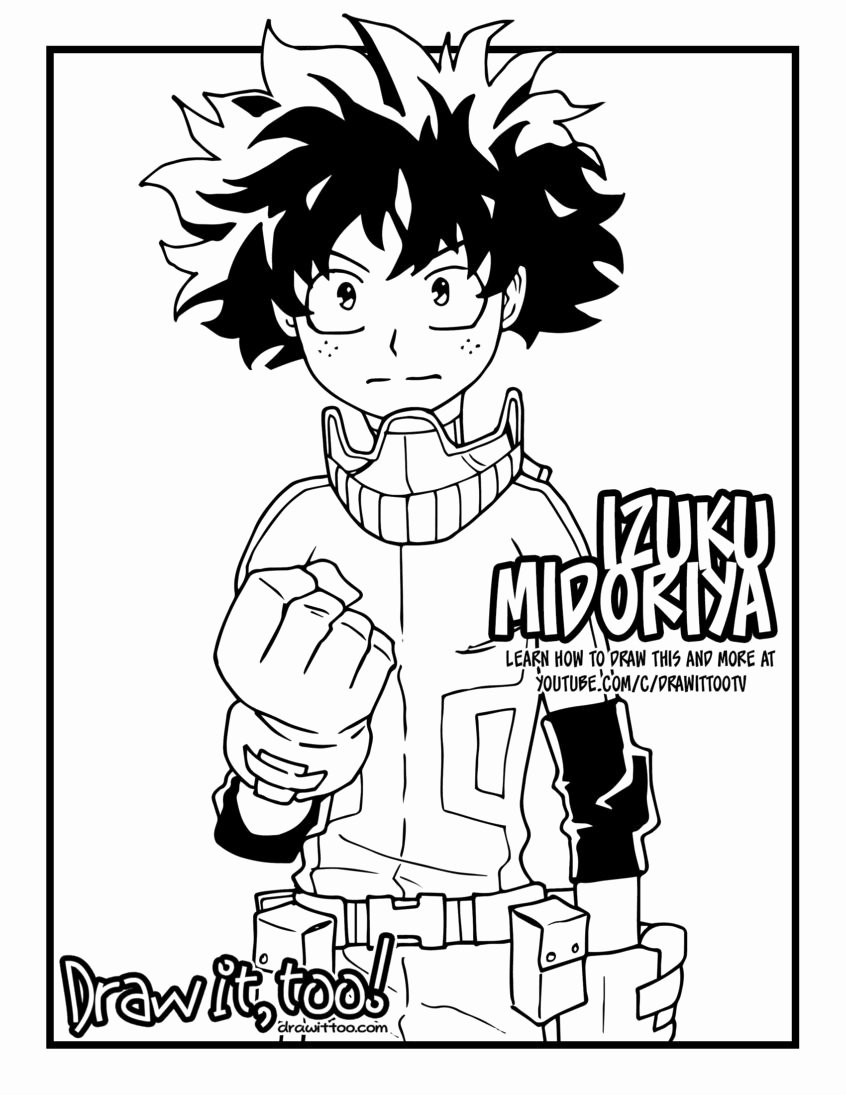 My Hero Academia Coloring Pages Deku Ame Wallpaper Images And Photos Finder