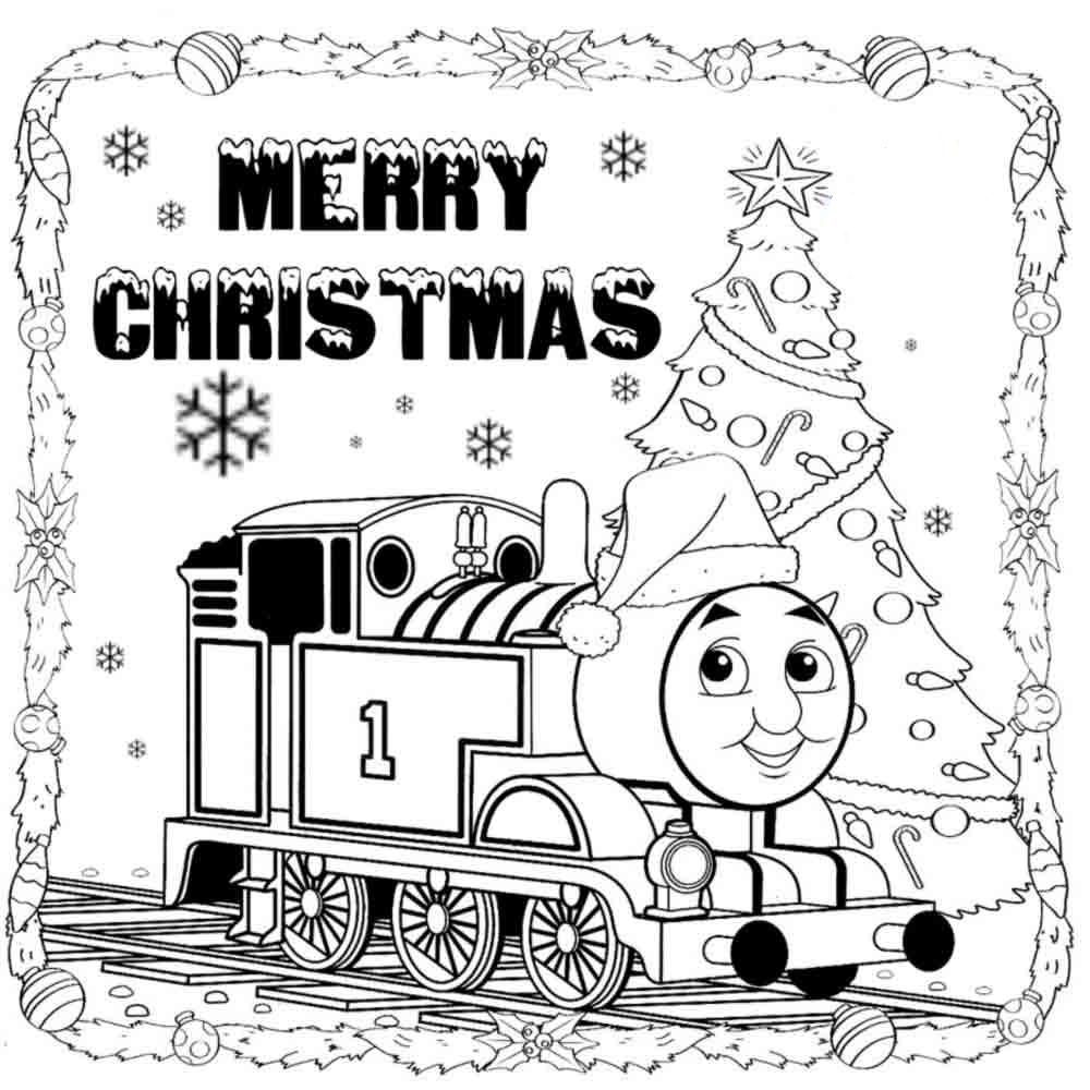 Thomas The Train Merry Christmas Coloring Pages | Christmas ...