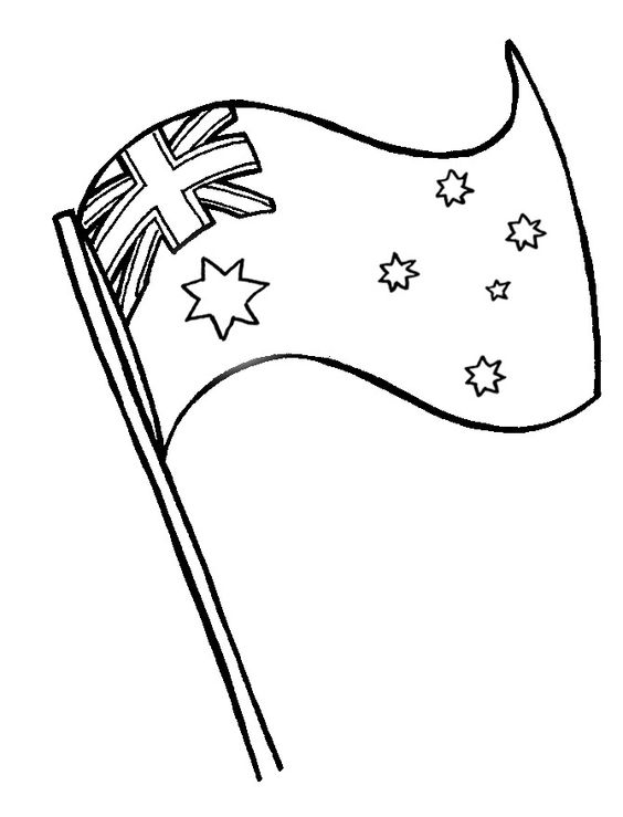 Australia Flag Coloring Page
