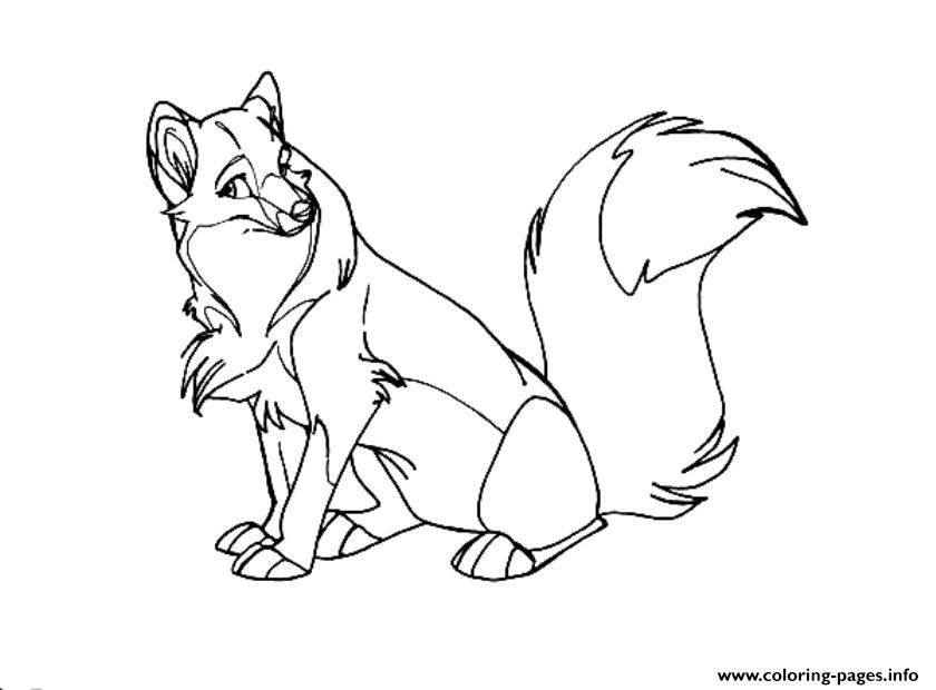 Print cute baby wolf Coloring pages
