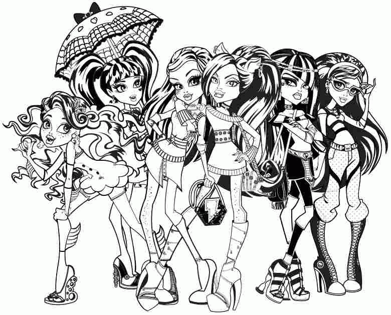 Monster High Free Coloring Pages (18 Pictures) - Colorine.net | 5709