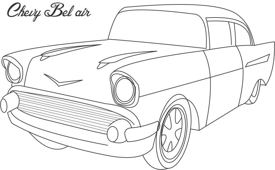 Chevy Bel Air Coloring Pages Coloring Pages For Kids #JP ...