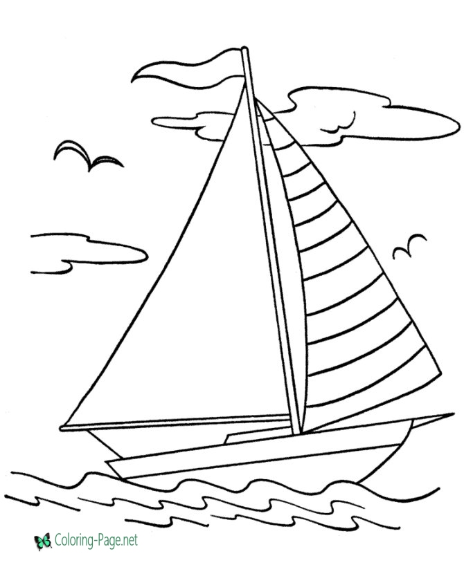 Boat Coloring Pages Sailboat Page - wedothings.co