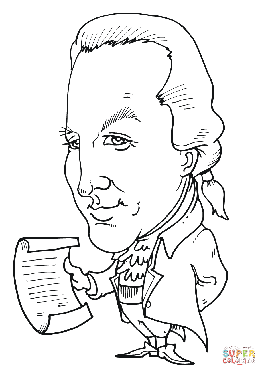 John Adams caricature coloring page | Free Printable Coloring Pages