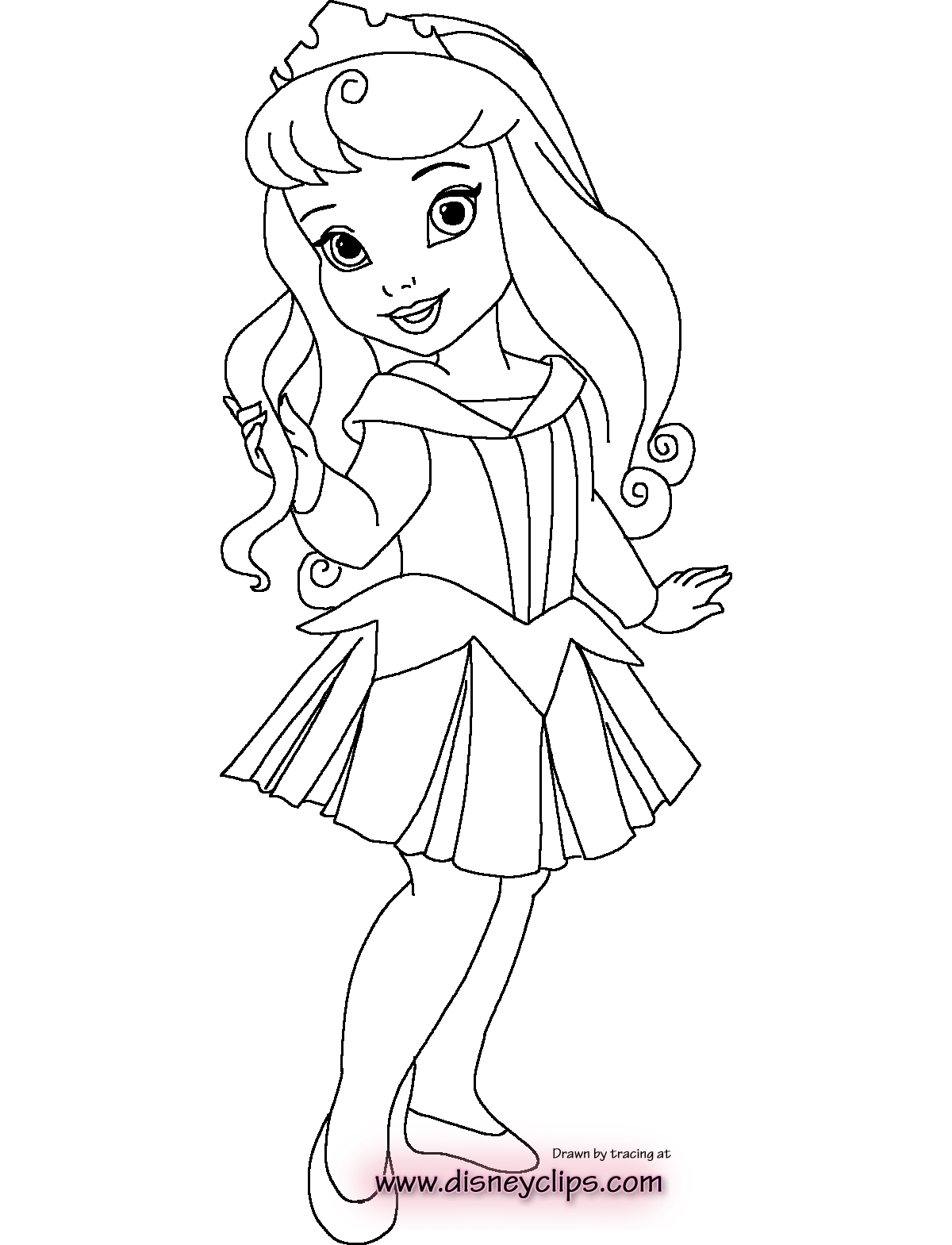 Little Girl Princess Coloring Pages