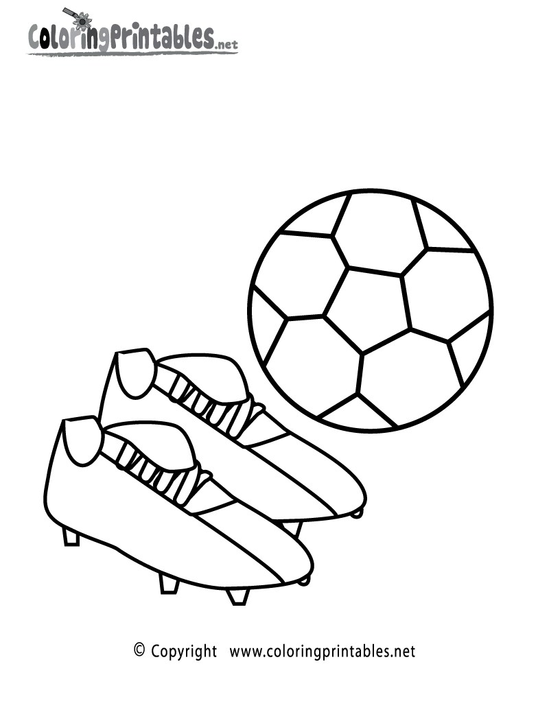 coloring ~ Soccer Ball Shoes Coloring Page Printable Pages ...