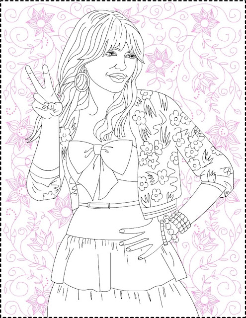 Nicole's Free Coloring Pages: Miley Cyrus/Hannah Montana * Coloring pages
