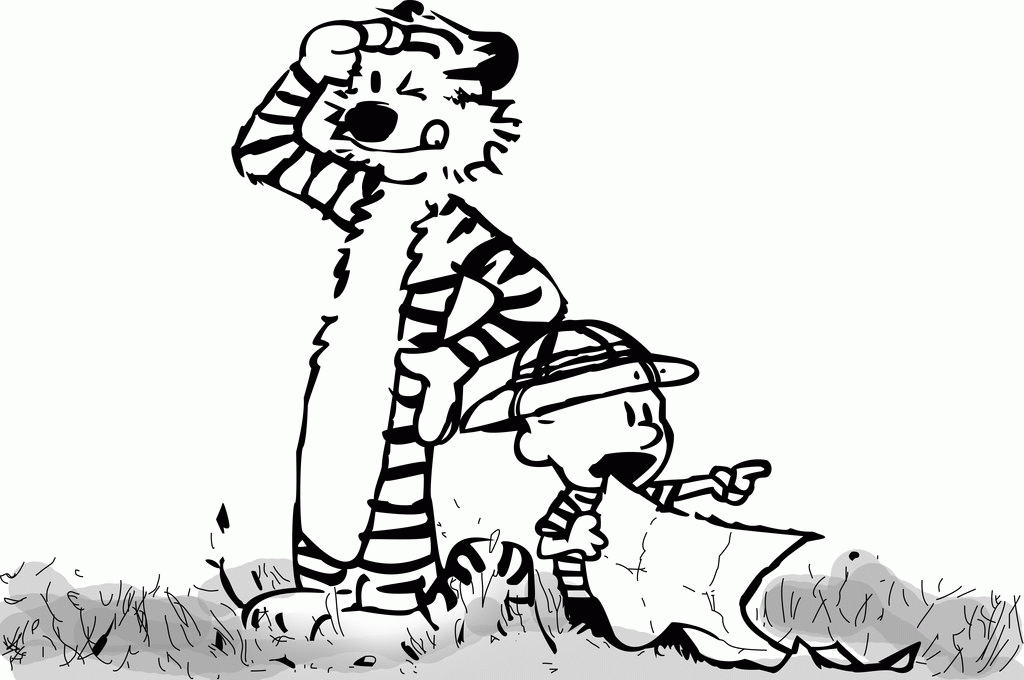 calvin and hobbs free coloring pages - photo #1
