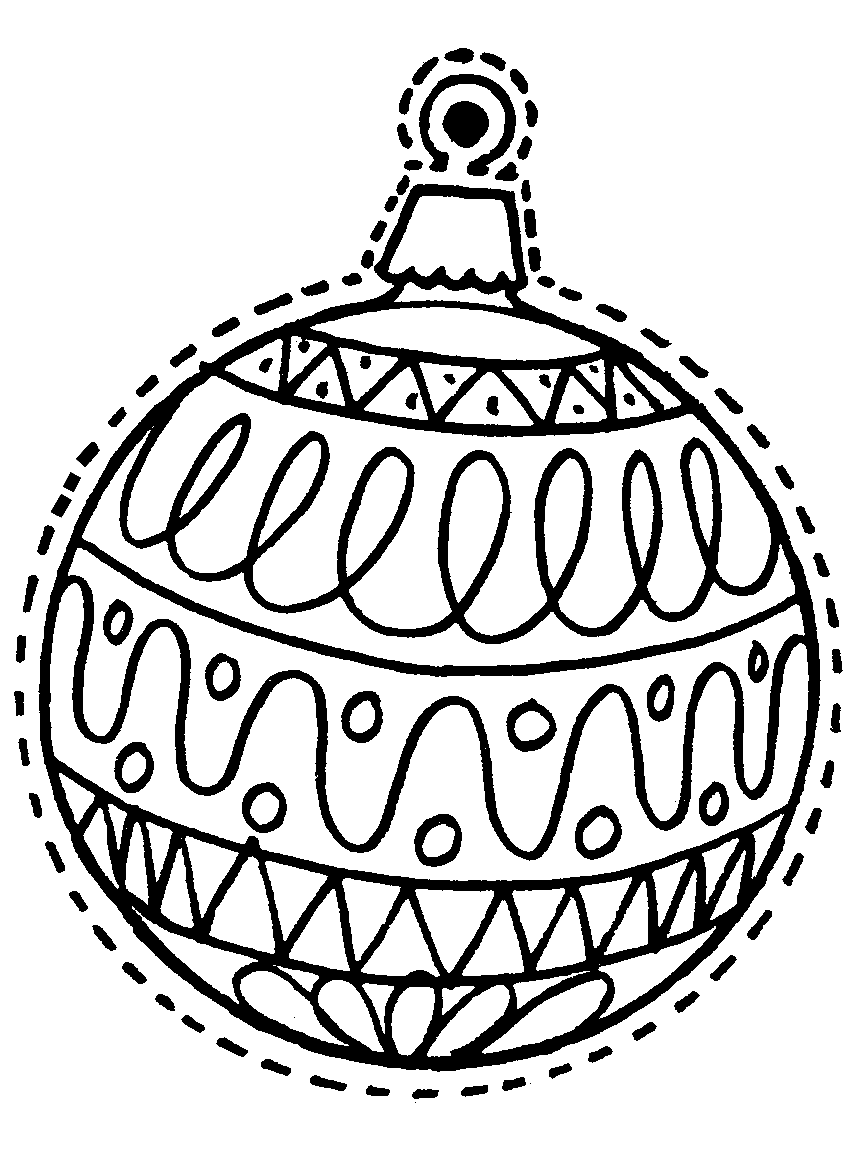 View Christmas Decorations To Colour In And Print Background