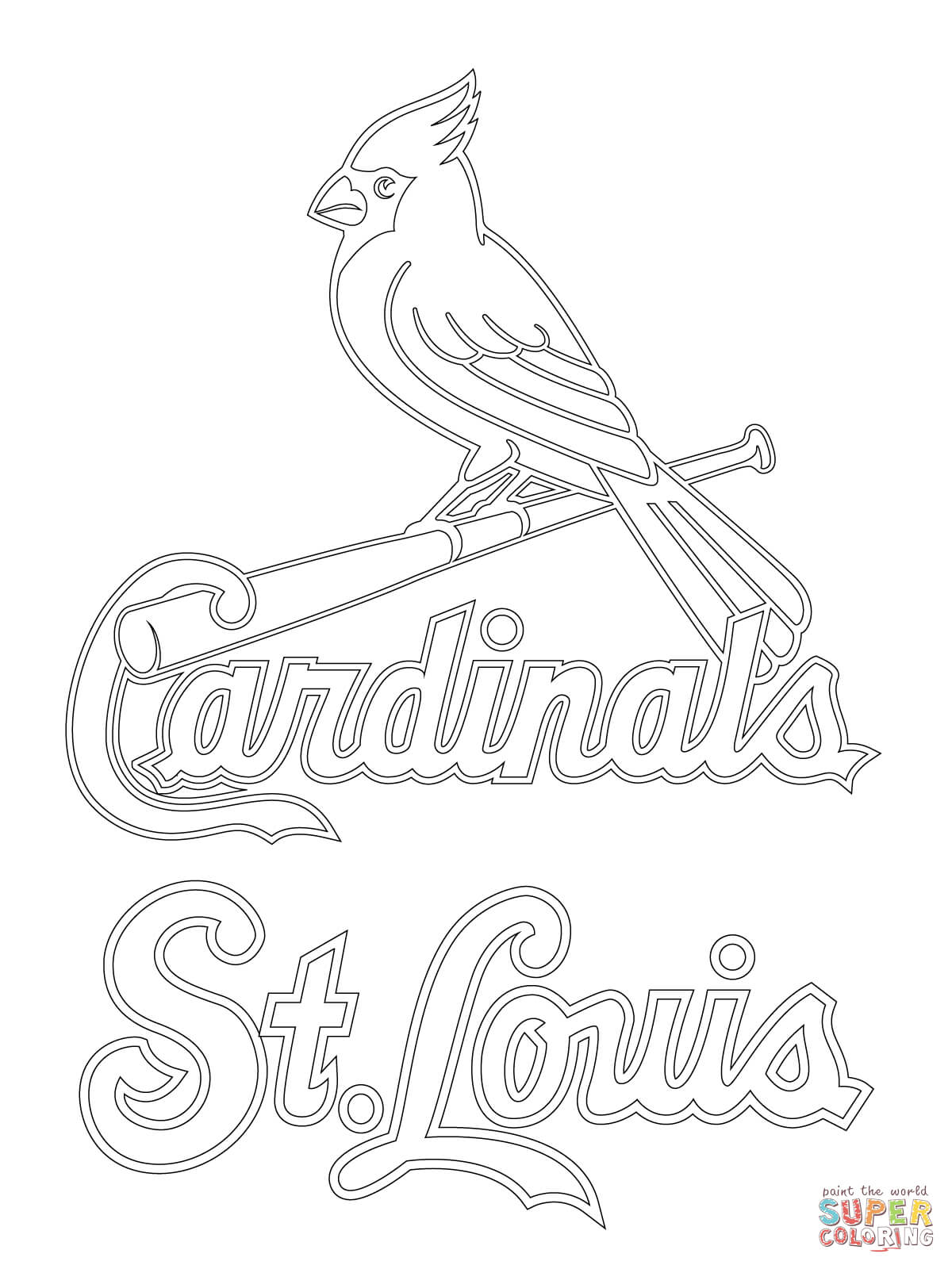 7 Pics of Cardinal Mascot Coloring Pages - St. Louis Cardinals ...