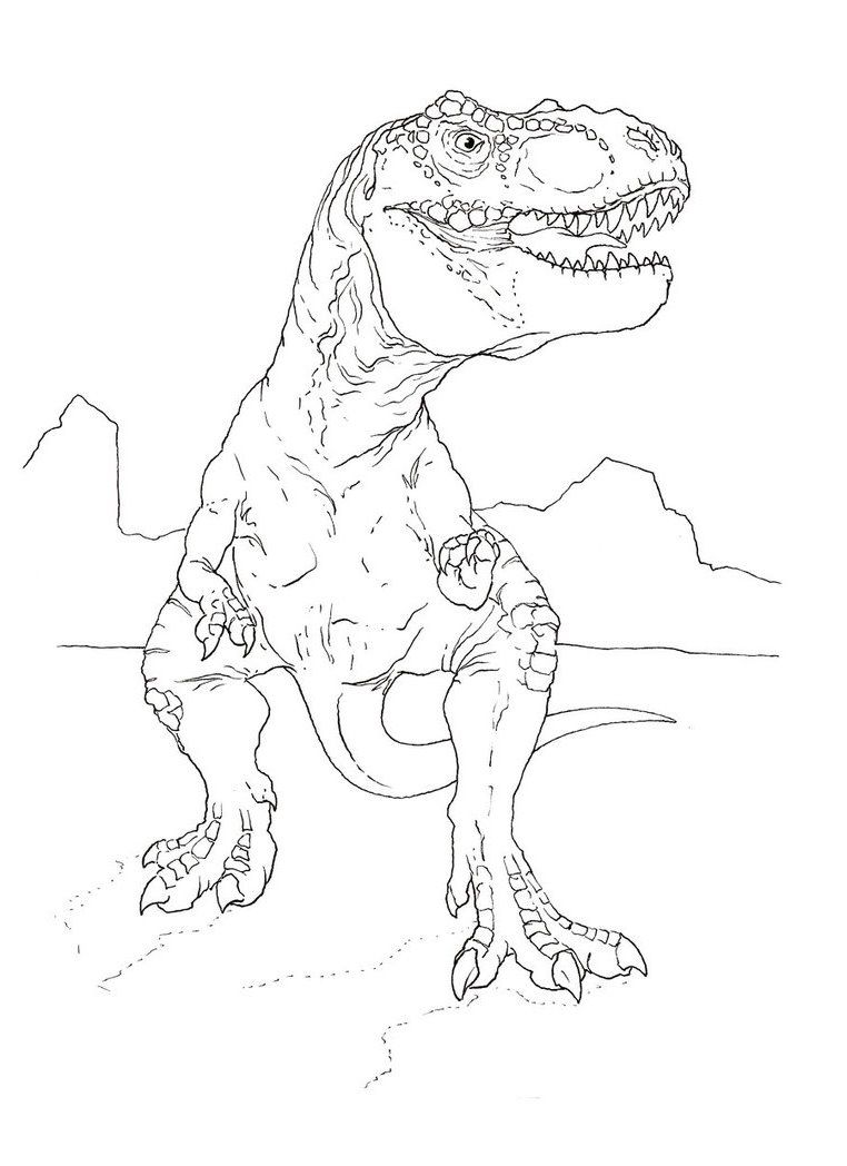 11 Pics of Jurassic Park Tyrannosaurus Rex Coloring Pages ...