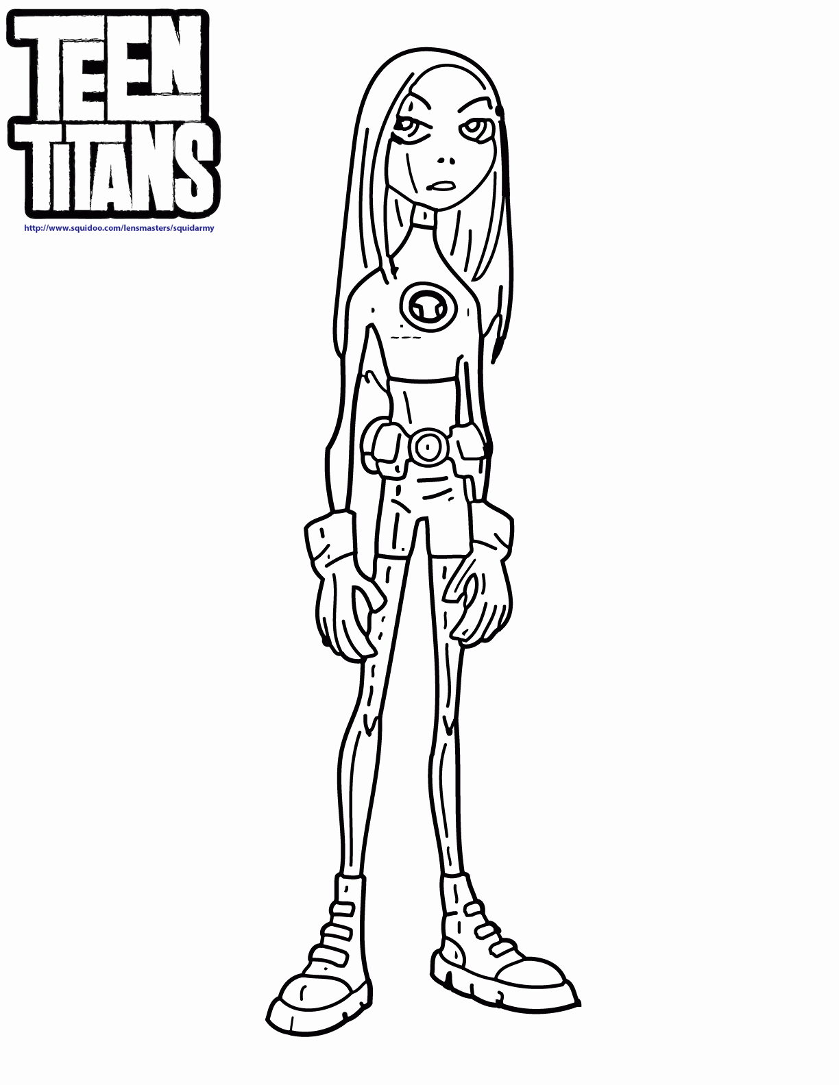 Teen Titans Go Coloring Pages - Squid Army