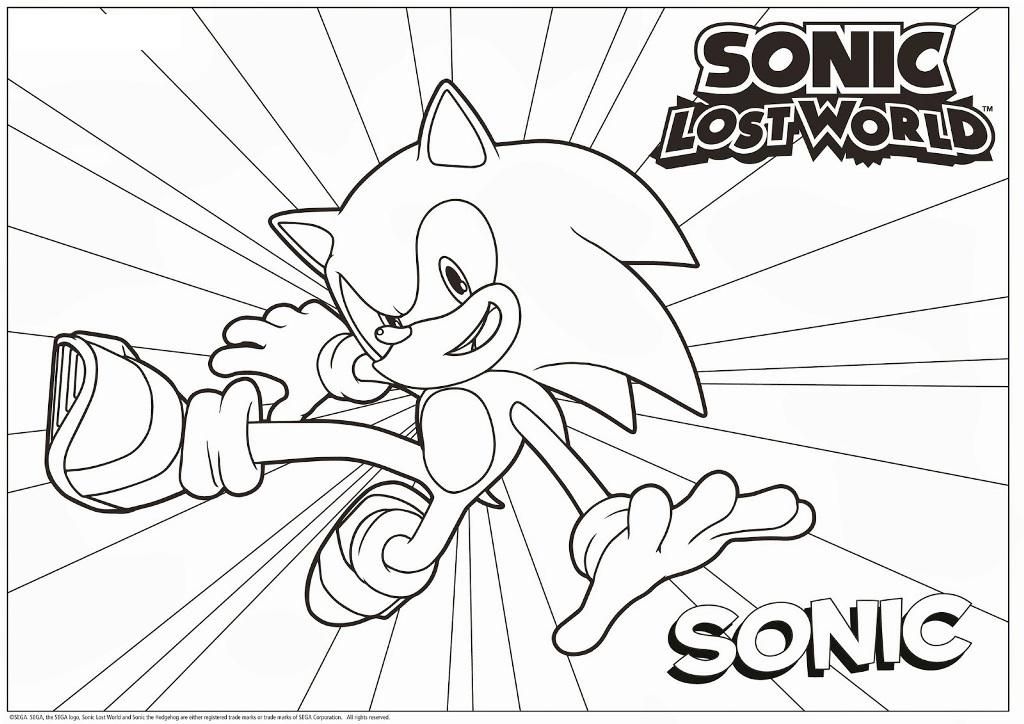 Classic Sonic Running Sheet Coloring Pages