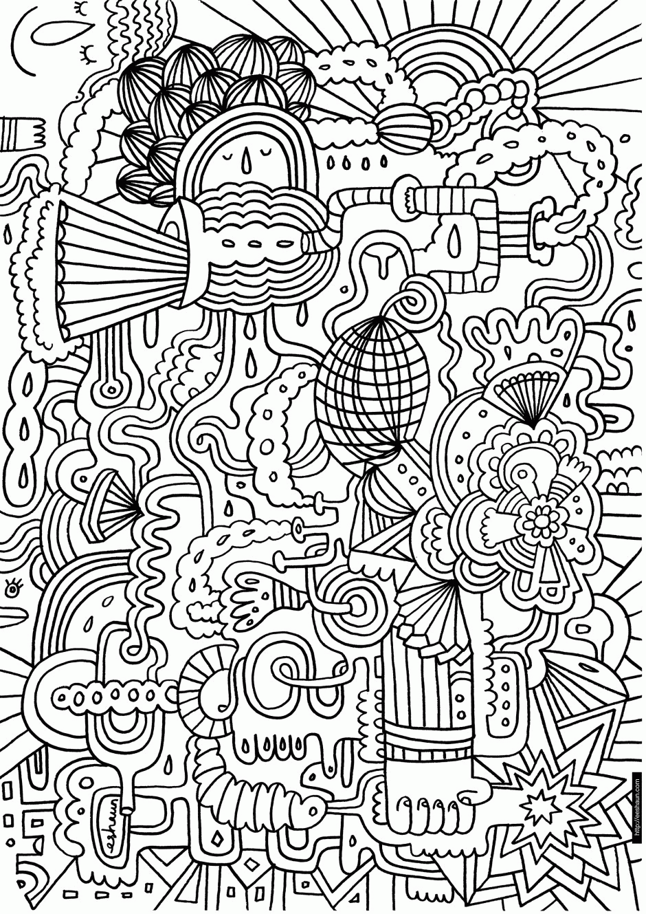Hard Coloring Pages For Girls - Coloring Home