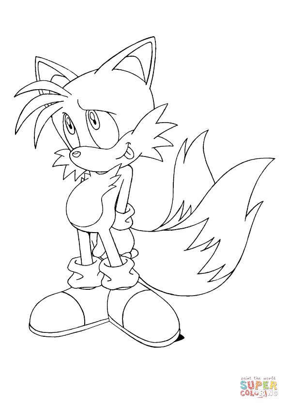 Sonic The Hedgehog Coloring Pages Tails - Coloring Home