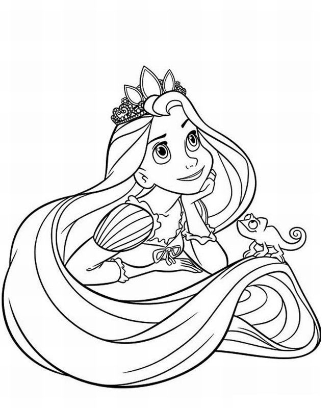 Disney Tangled Pascal Coloring Pages - Coloring Page