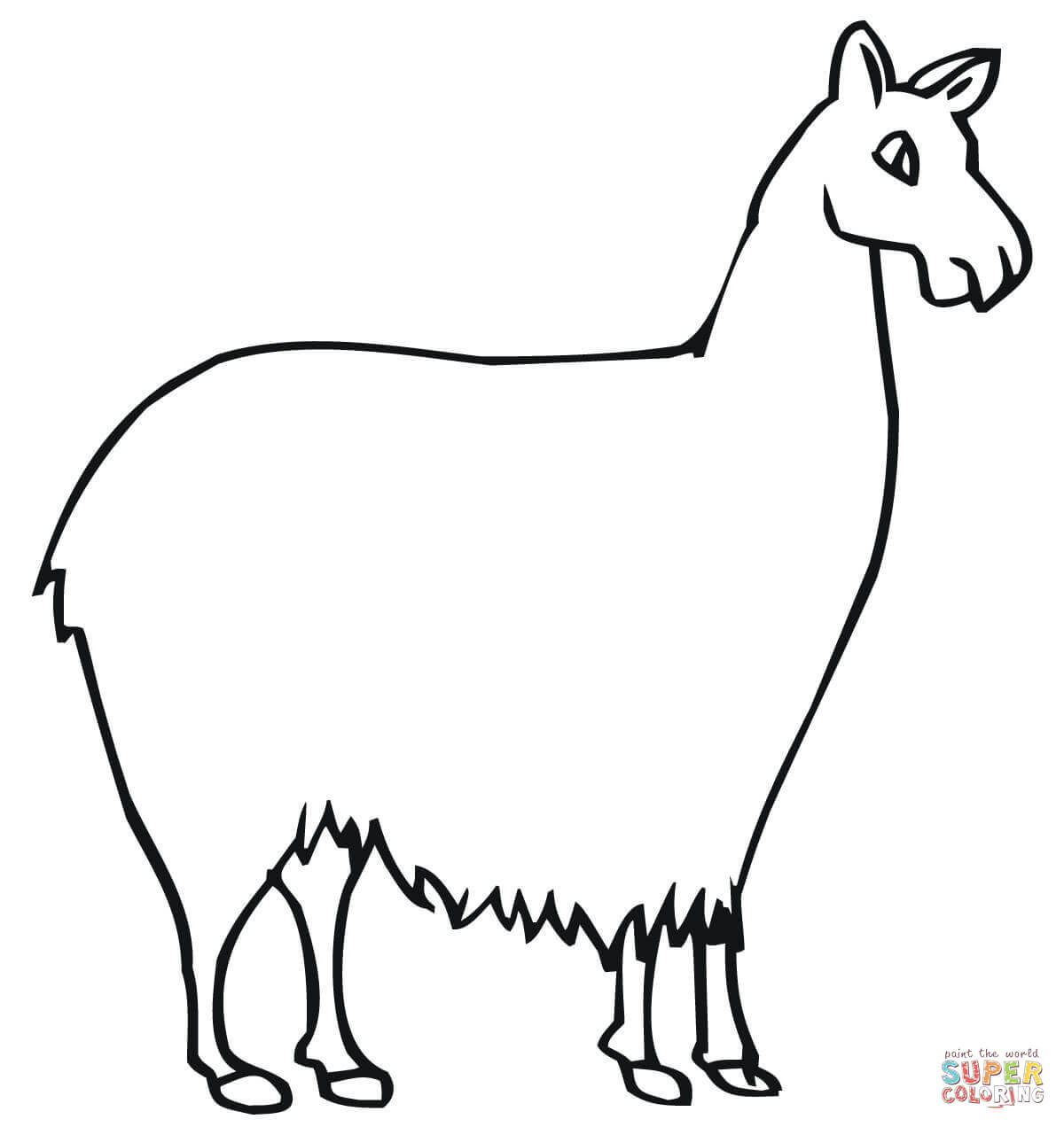 Llama South American Camelid coloring page | Free Printable ...