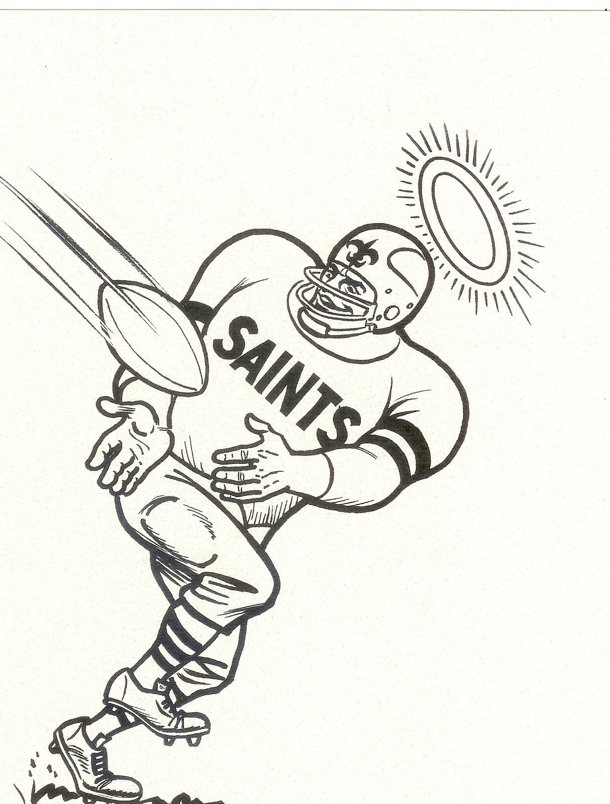 saints football coloring pages to print - photo #23