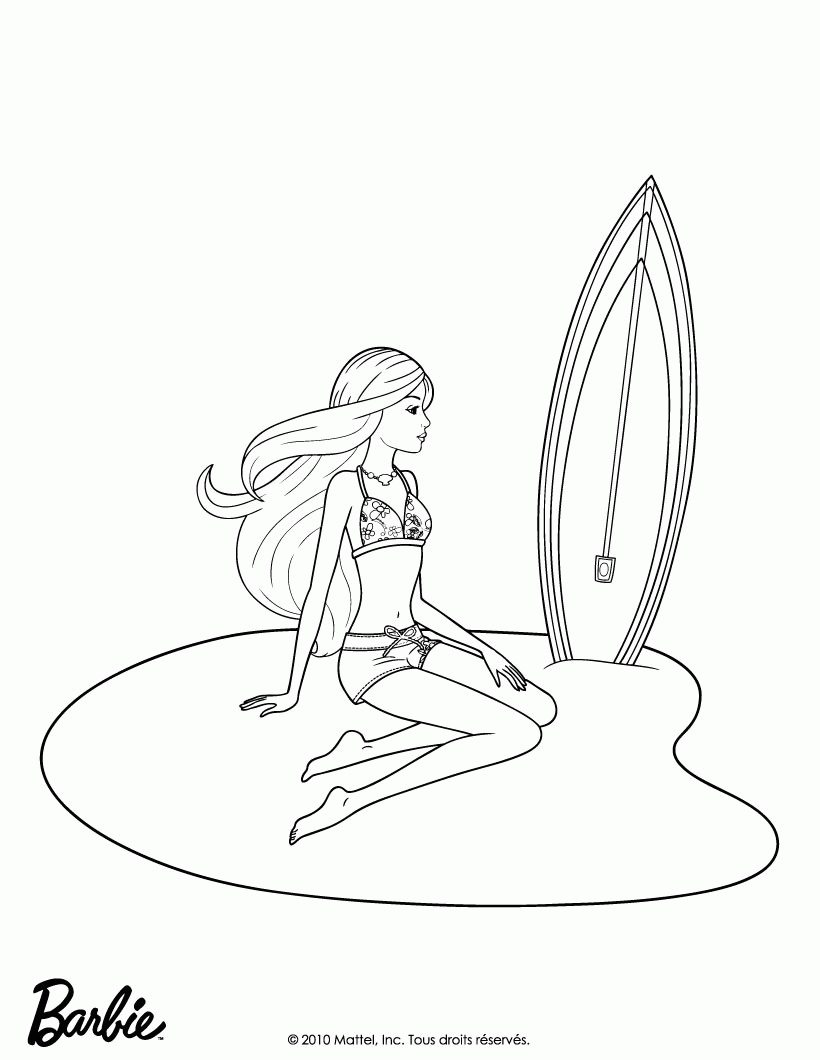 BARBIE in A MERMAID TALE coloring pages - MERLIAH on the beach for ...