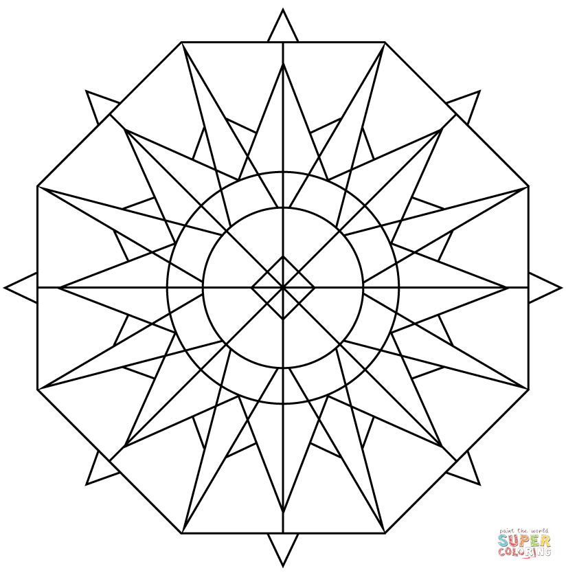 Kaleidoscope coloring pages | Free Coloring Pages