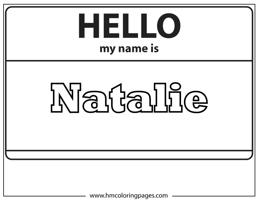 Coloring Pages Of My Name Coloring Home