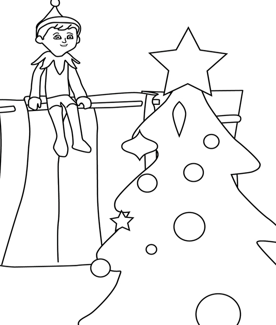 Elf On The Shelf Pictures To Color