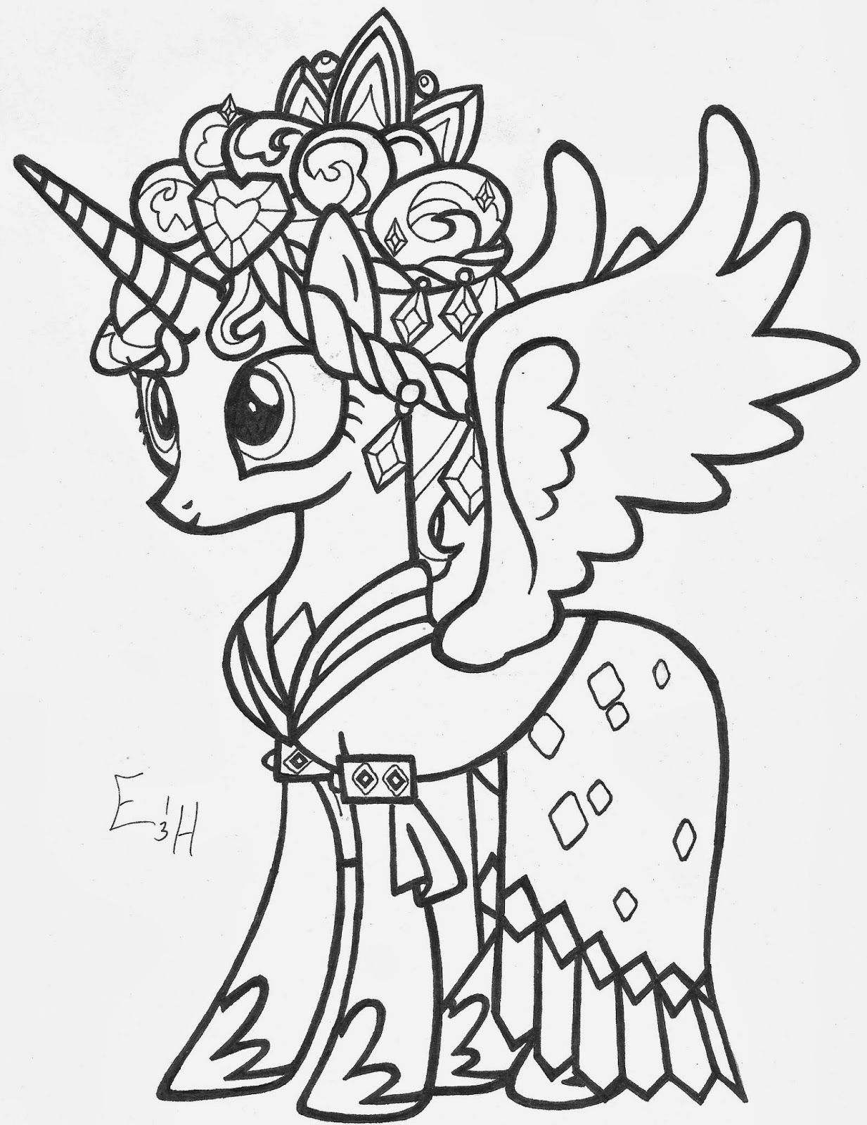 my-little-pony-coloring-pages-princess-cadence-wedding-coloring-home