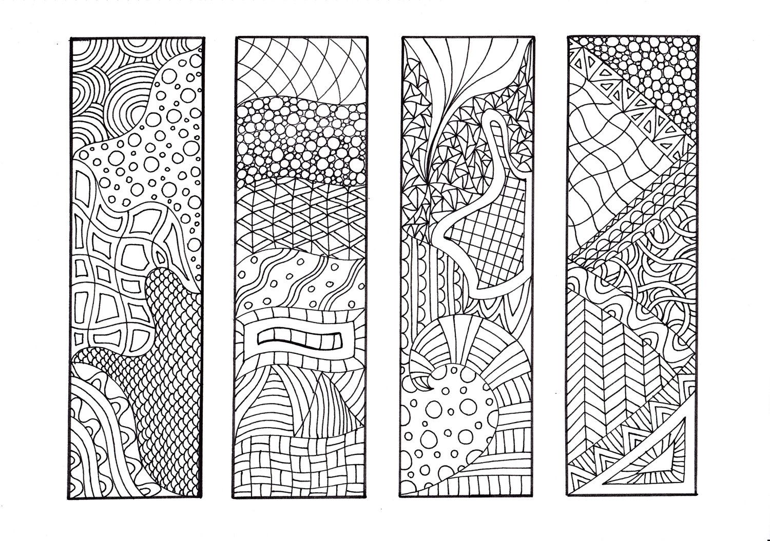Free Coloring Pages For Adults Bookmarks - Coloring Home