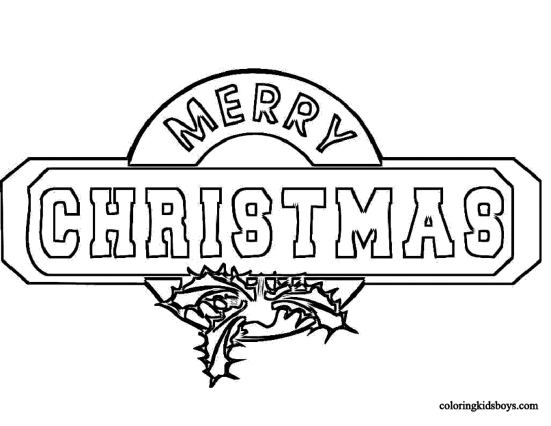 Coloring Christmas Cards Merry Christmas Coloring Pages Free ...