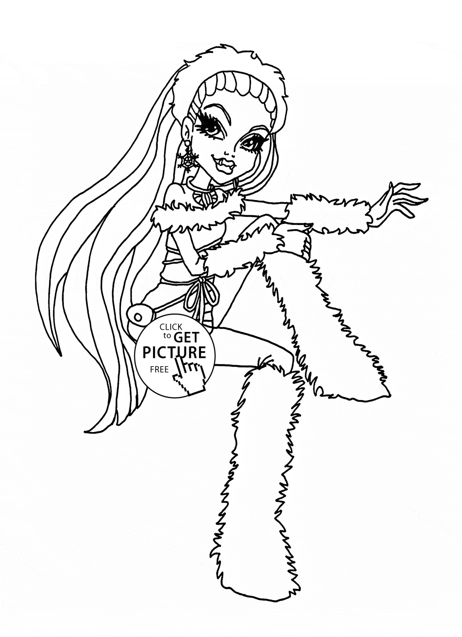 Abbey Monster High coloring page for kids, for girls coloring ...
