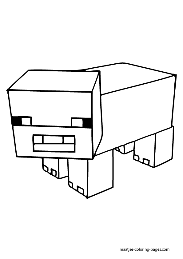Minecraft Coloring Pages Animals   Coloring Home