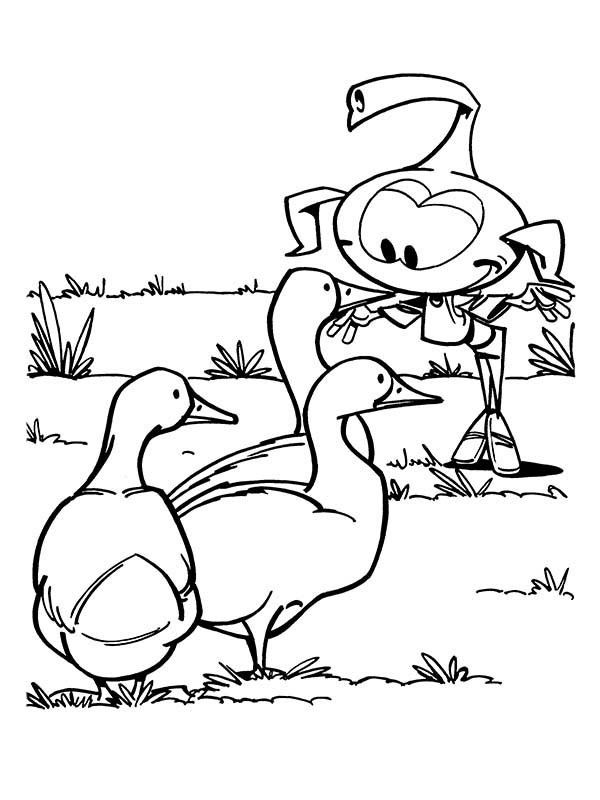 Casey and Tree Peking Duck in Snorkels Coloring Pages | Best Place ...