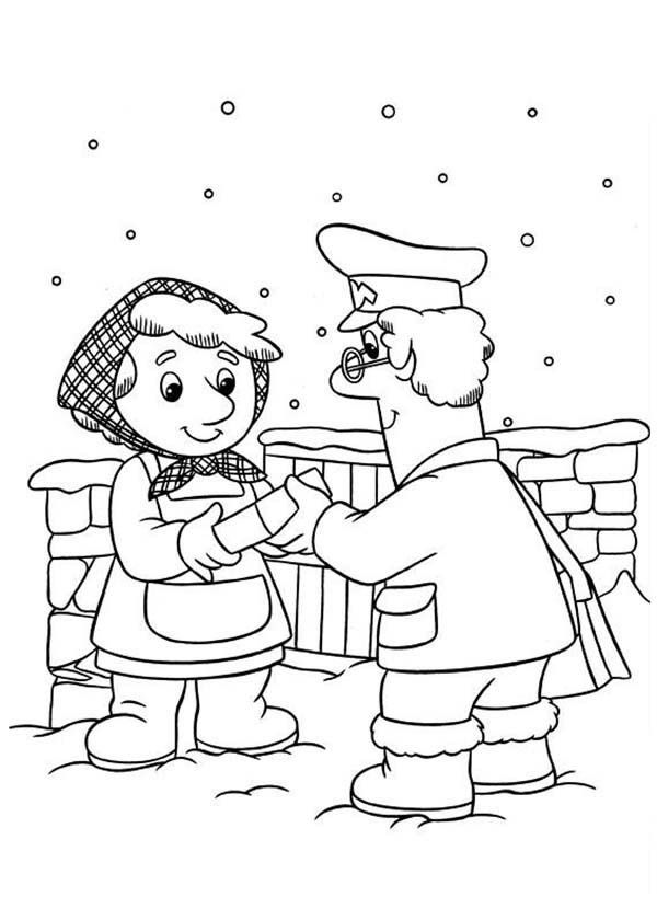 Postman Pat Still Deliver Mail in Snow Weather Coloring Pages ...