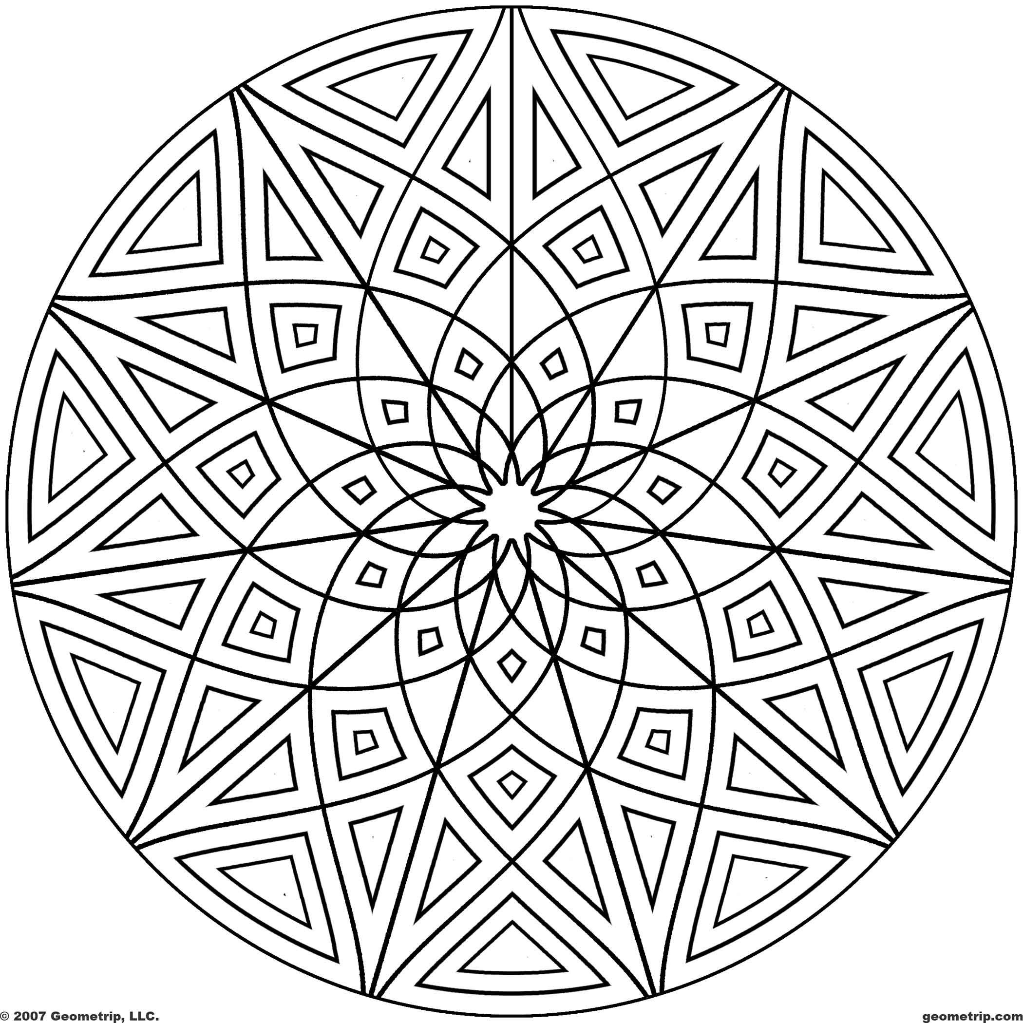 Geometric Shape Coloring Pages - Coloring Home