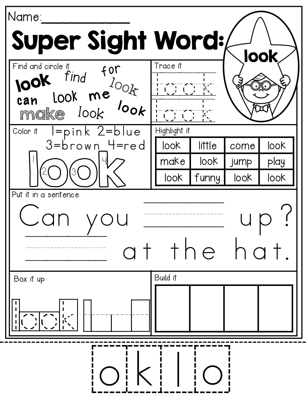 Printable Sight Word Coloring Pages - Coloring