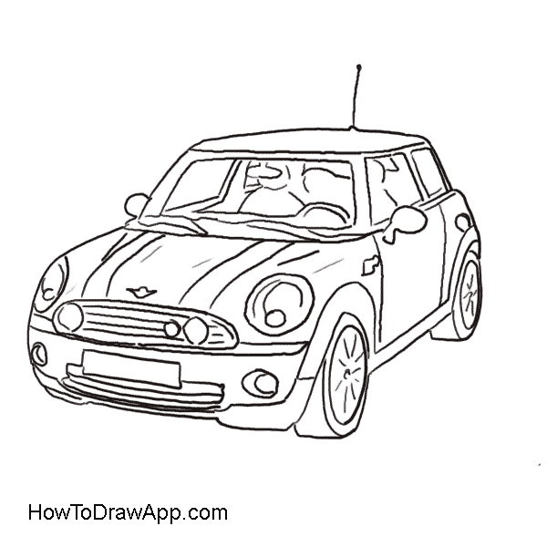Mini Cooper Coloring Pages - Coloring Home
