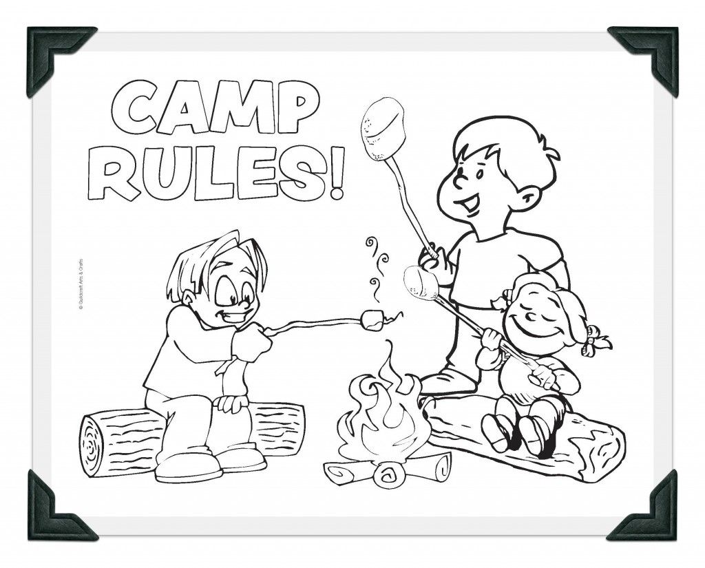 Camping Coloring Pages Print - Coloring Page