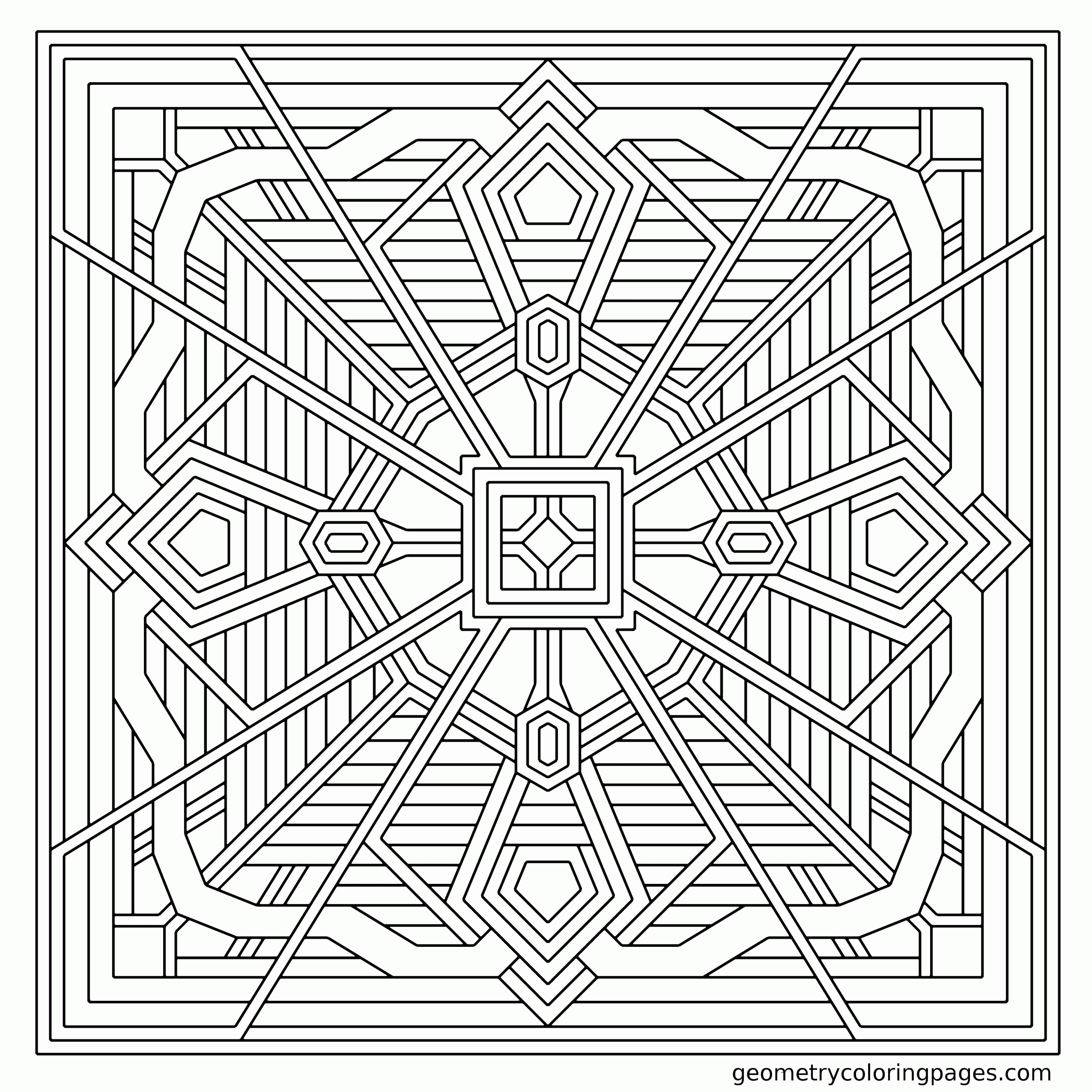 Sacred Geometry Coloring Page - Coloring Home