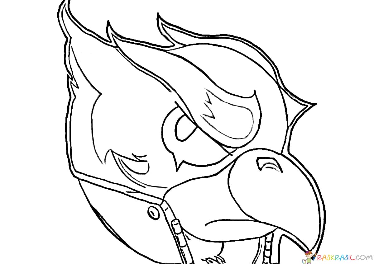 Coloring pages Crow. Print Brawl Stars Hero online