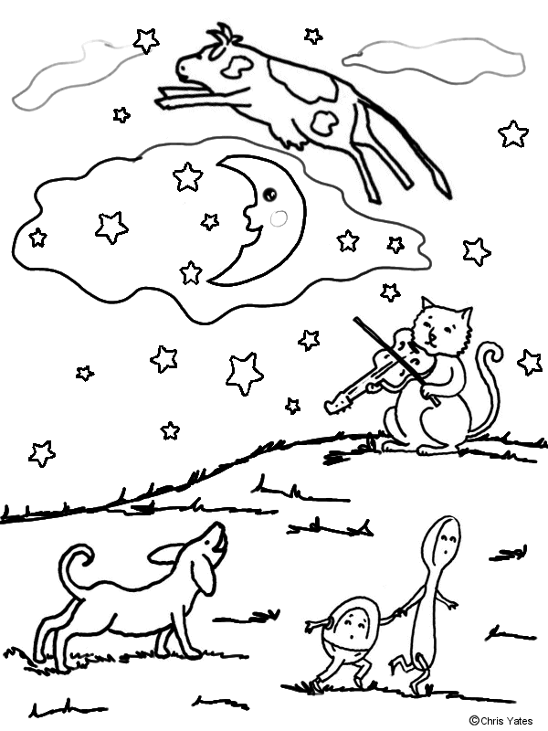 Hey Diddle Diddle Coloring Pages - HiColoringPages
