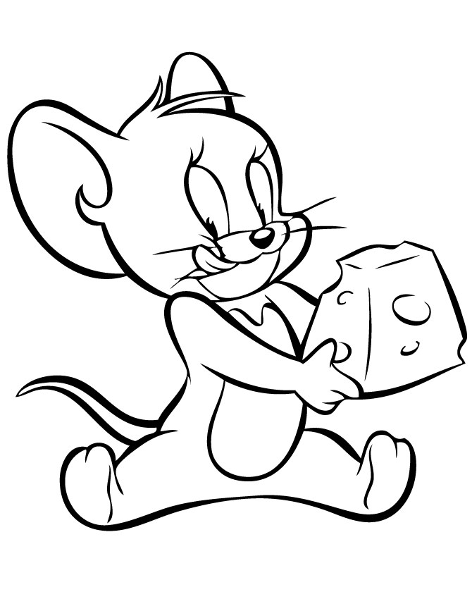 Cheese And Mice Coloring Page - Coloring Pages For All Ages