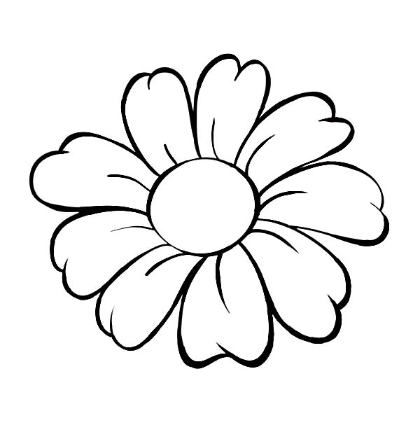 Outline images of flowers - ClipartFest