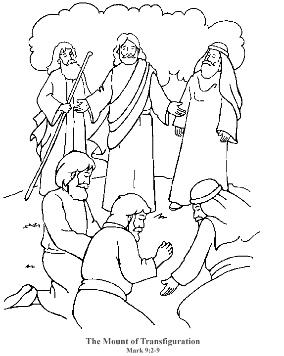 Jesus Transfiguration Coloring Page Coloring Home