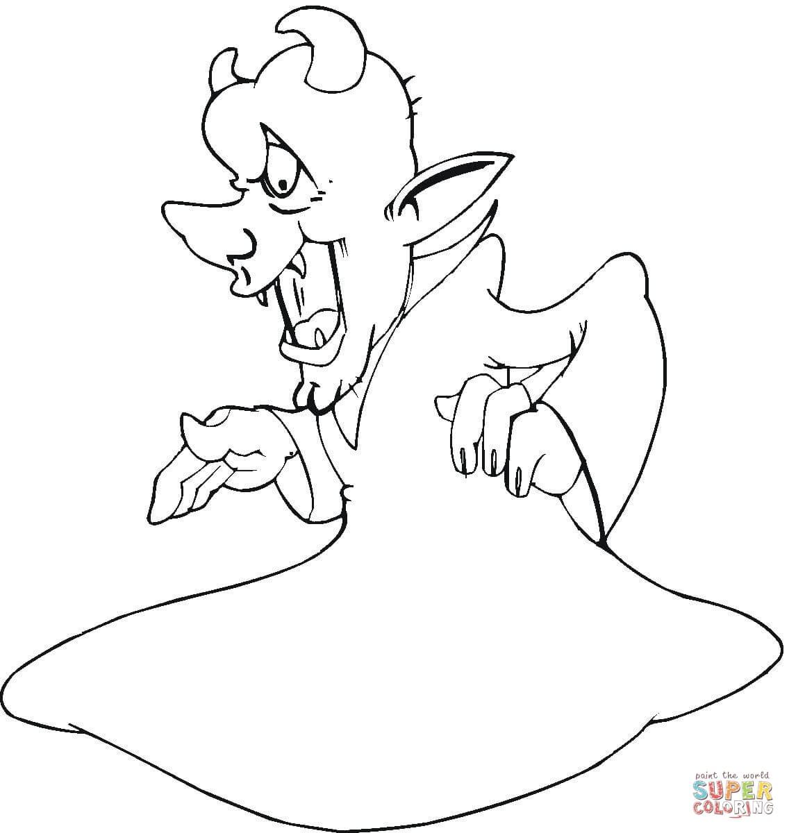 Evil Demon coloring page | Free Printable Coloring Pages