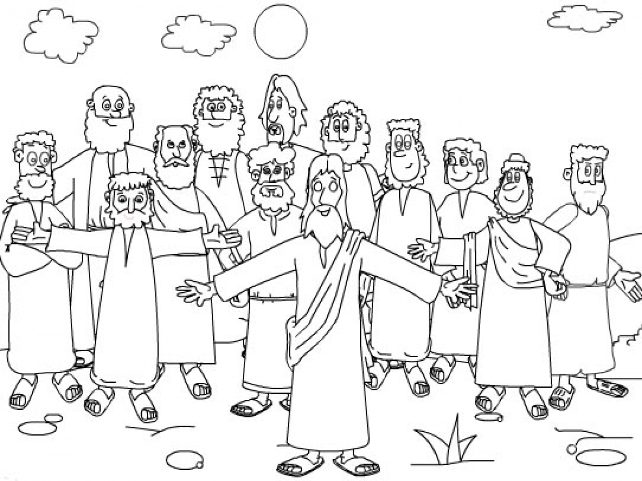 Twelve Disciples Coloring Page Coloring Home