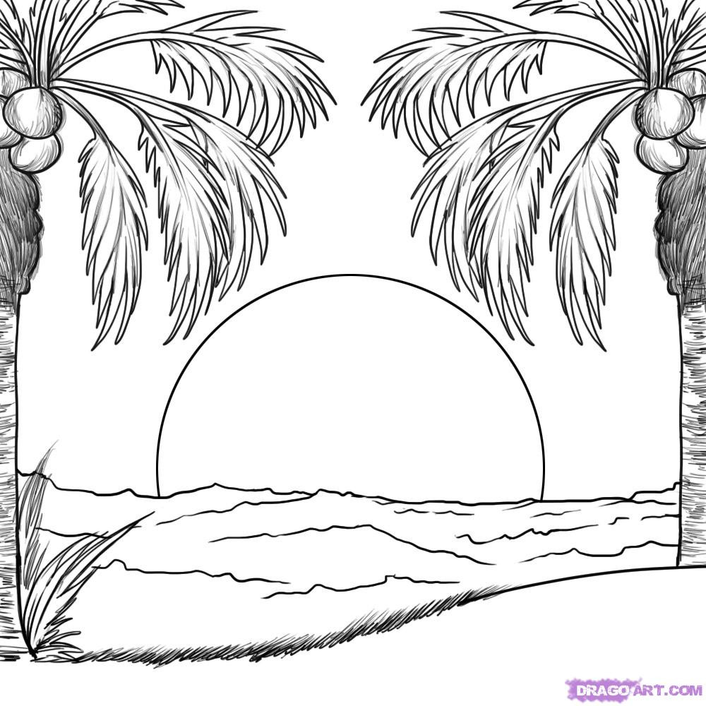 1 99 With Sunset Coloring Pages - Coloring Pages For Children