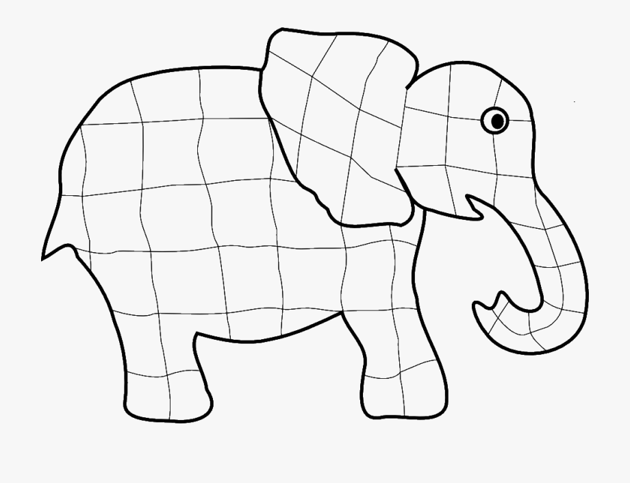 Elephant Templates Clipart - Elmer The Elephant Coloring Page , Transparent  Cartoon, Free Cliparts & Silhouettes - NetClipart