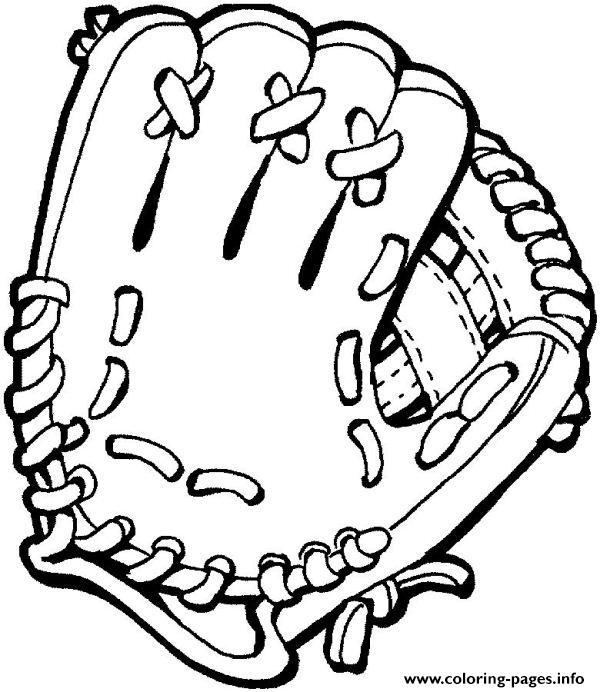 Glove Softball Dd4c Coloring Pages Printable