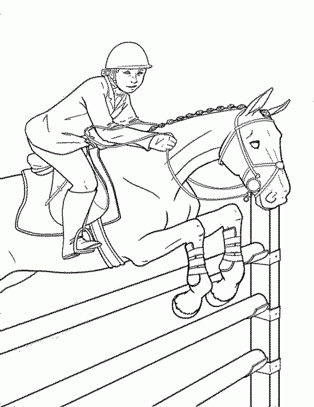 Printable Race Horse Coloring Pages - Coloring
